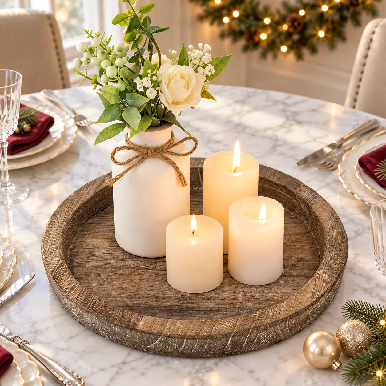 Plateau en Bois Design pour Centre de Table minimaliste