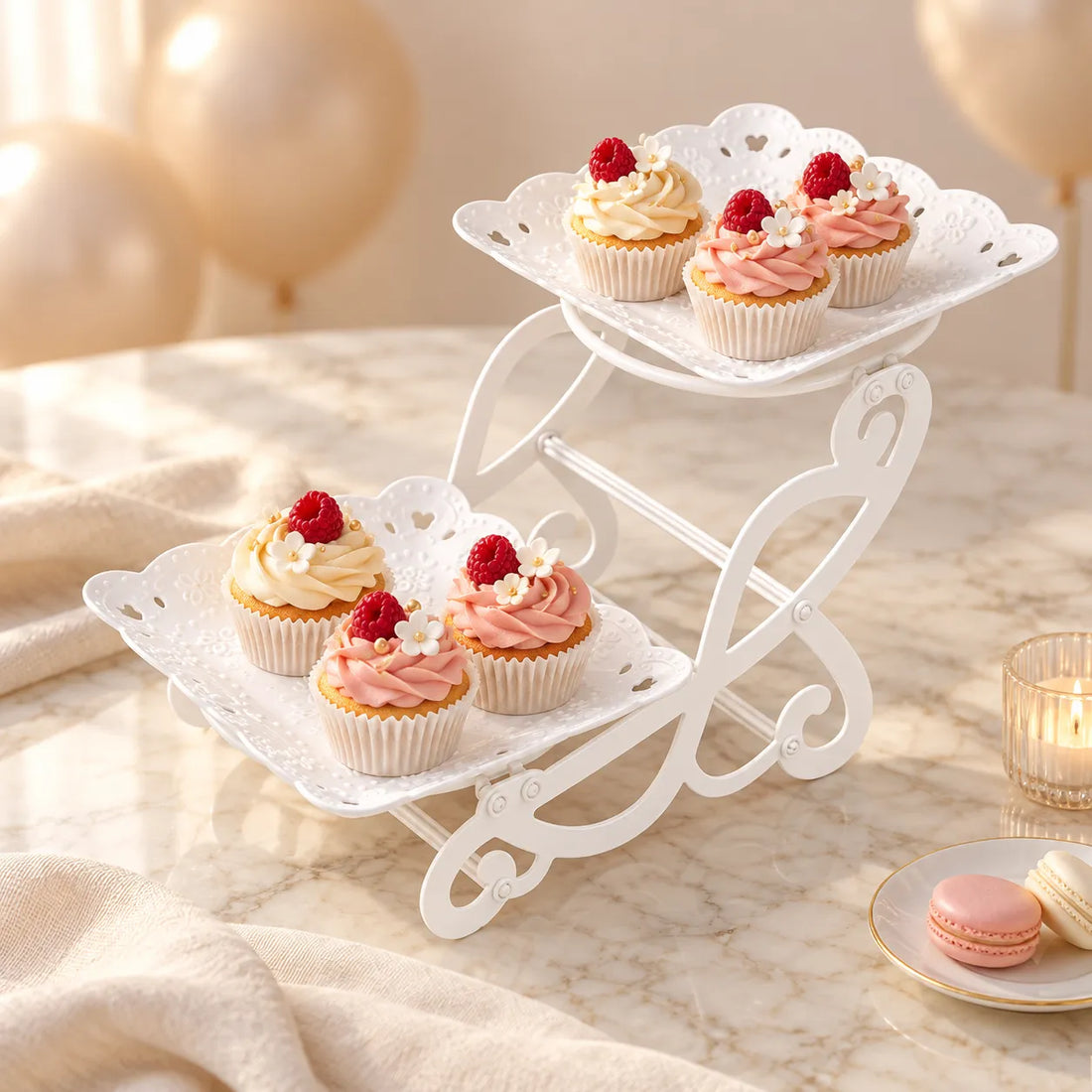Présentoir à Cupcakes Carré original retro