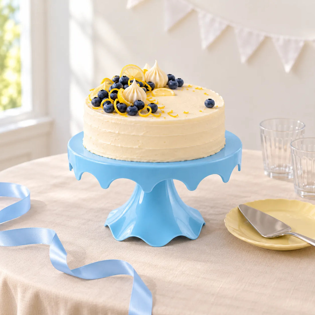 Présentoir à Gâteau Bleu océan