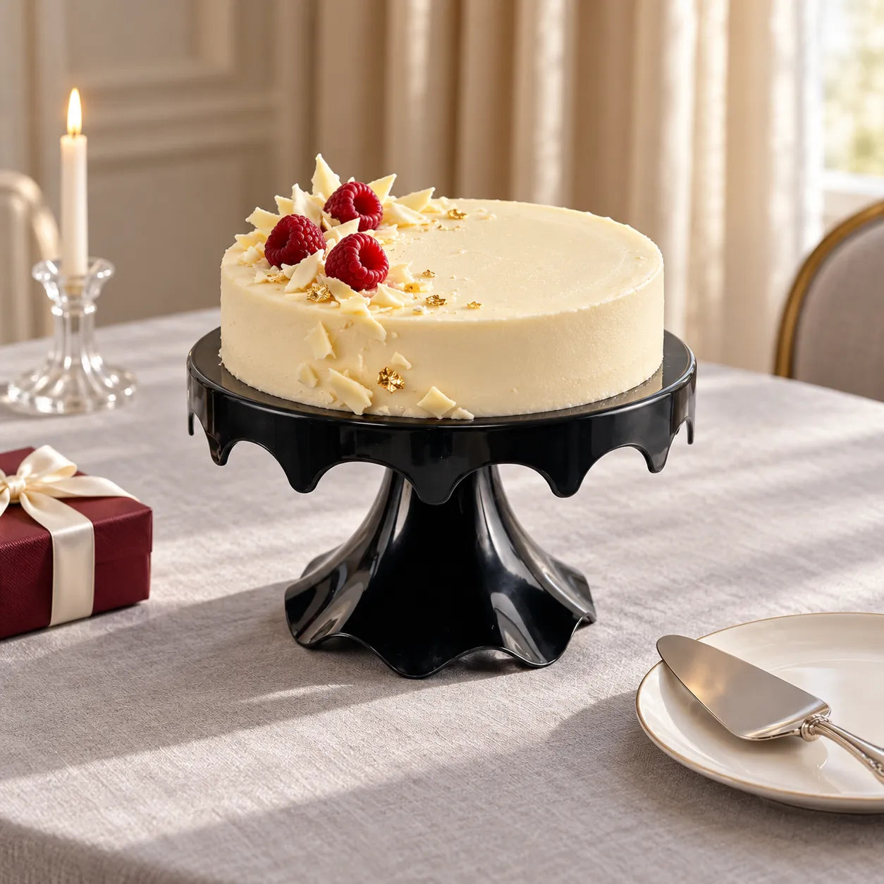 Présentoir à Gâteau Noir moderne