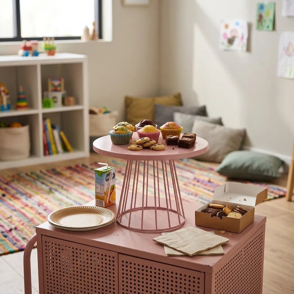 Présentoir à Gâteau Rose En Métal Cool