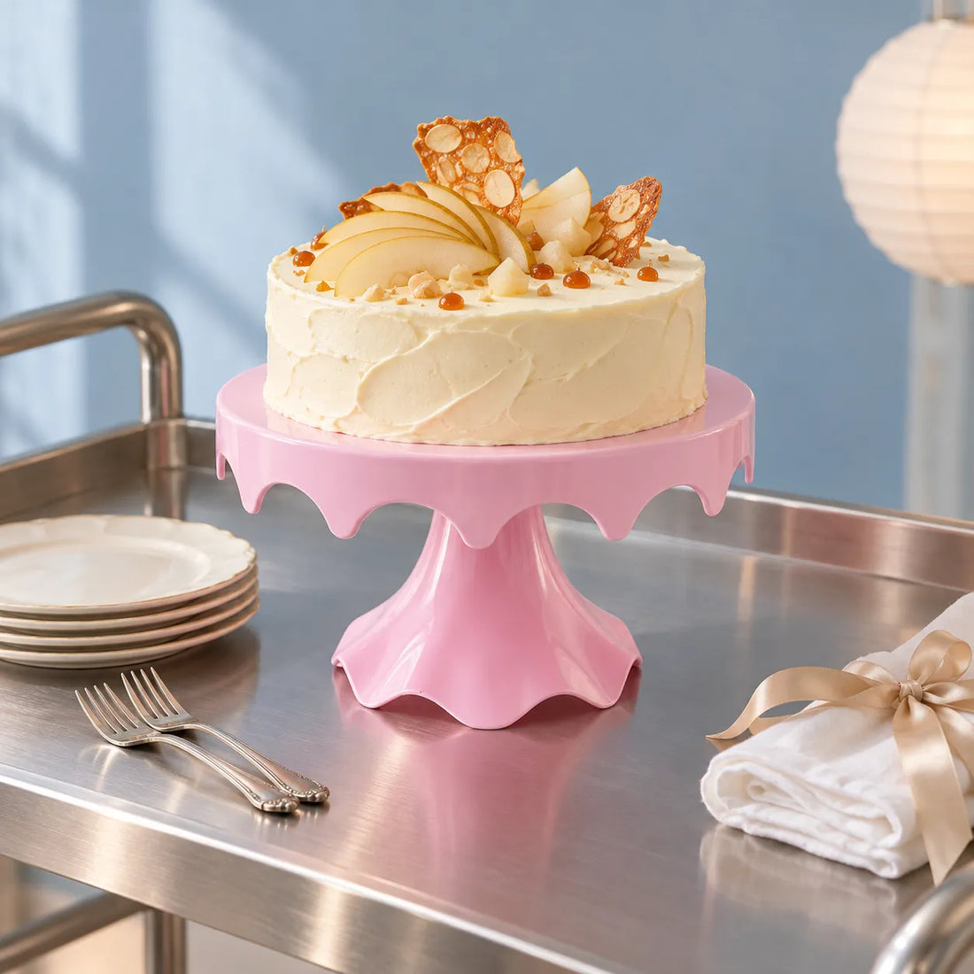 Présentoir à Gâteau Rose Tendre douce