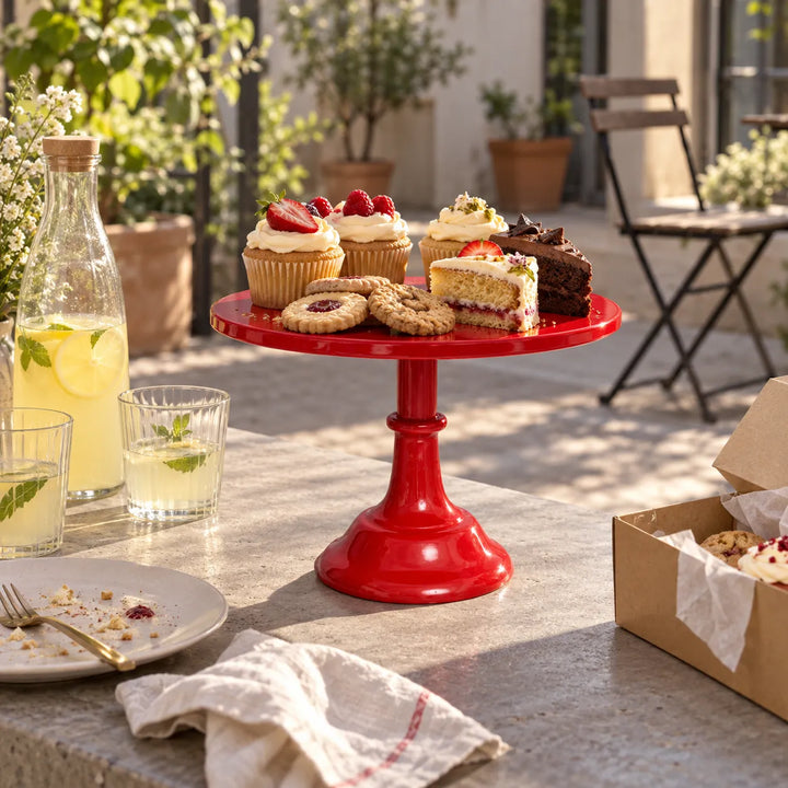 Présentoir à Gâteau Rouge Design