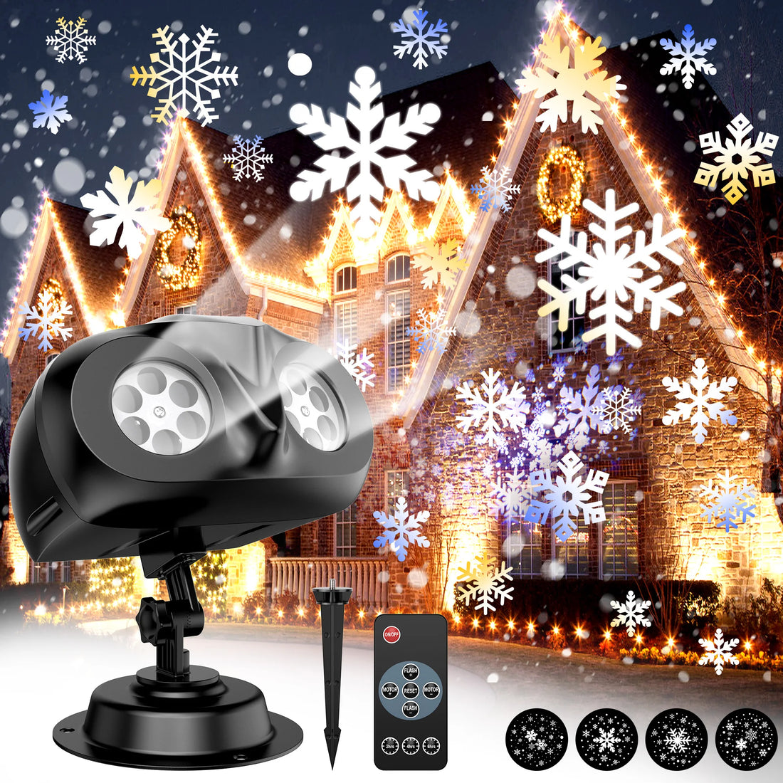 Projecteur Noël Flocons De Neige