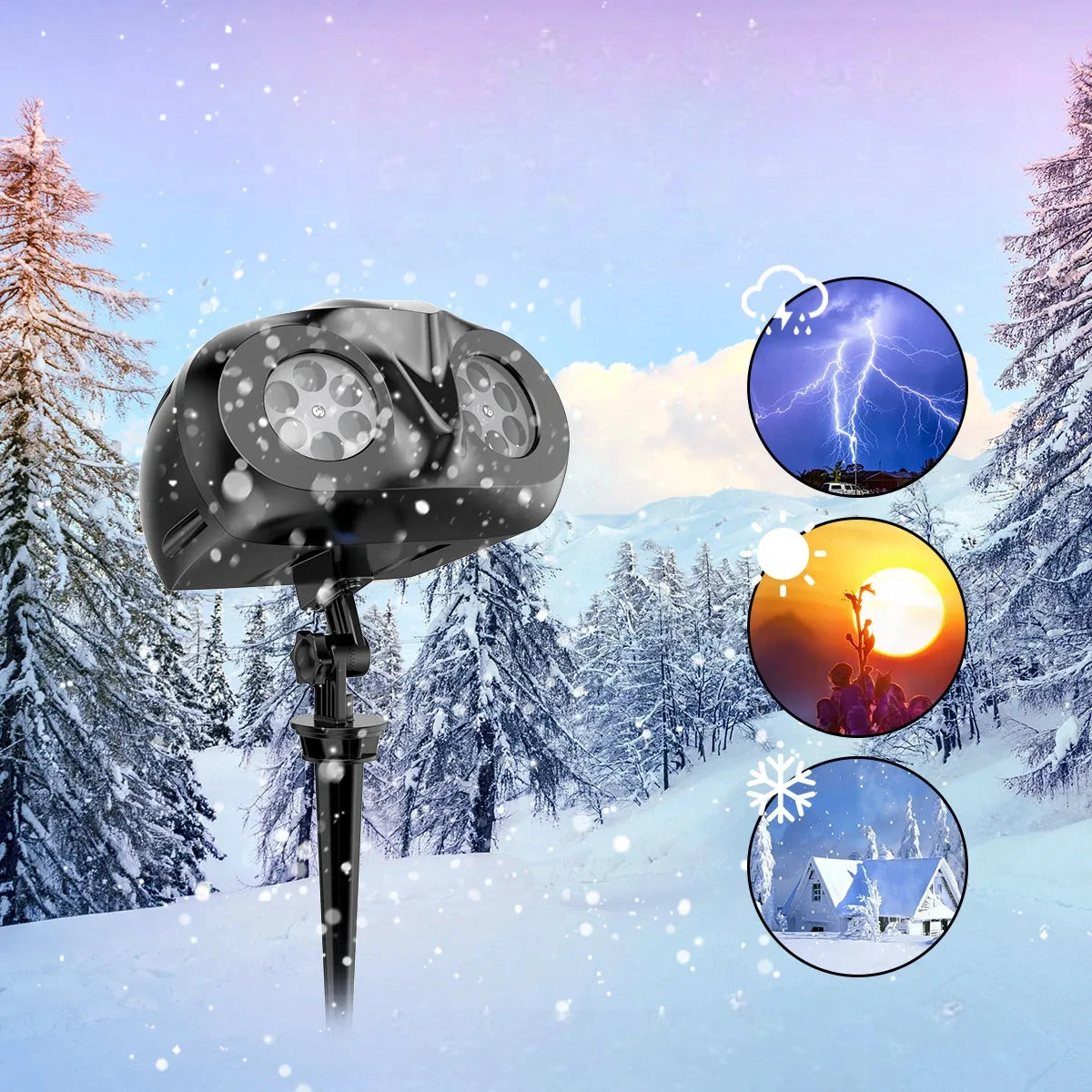 Projecteur Noël Flocons De Neige waterproof