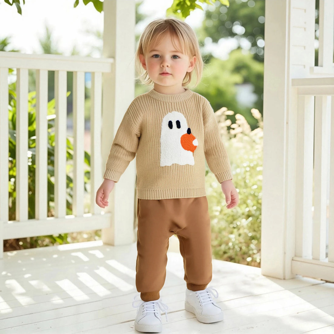 Pull Halloween Bébé Fantôme
