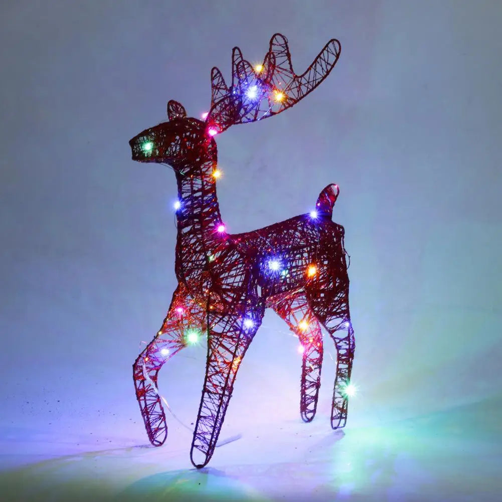 Renne de Noël Rouge Lumineux