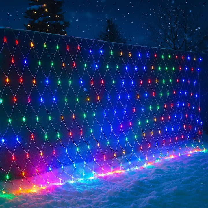 Rideau Lumineux Filet Multicolore