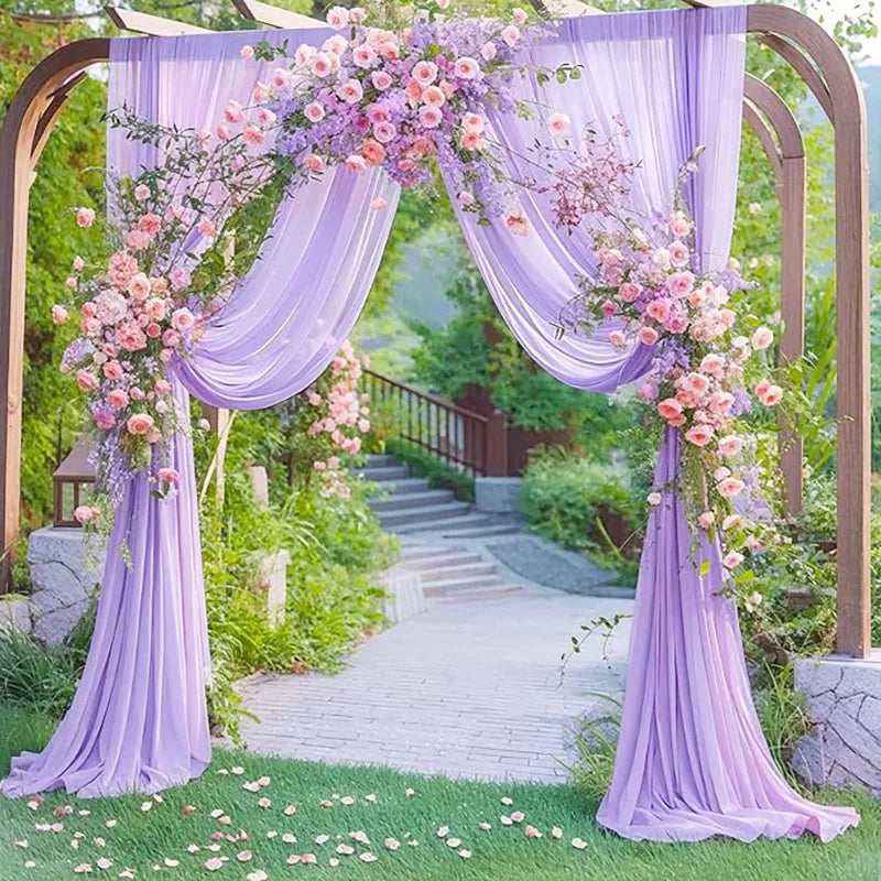 Rideau de Fond Mariage Violet Chic