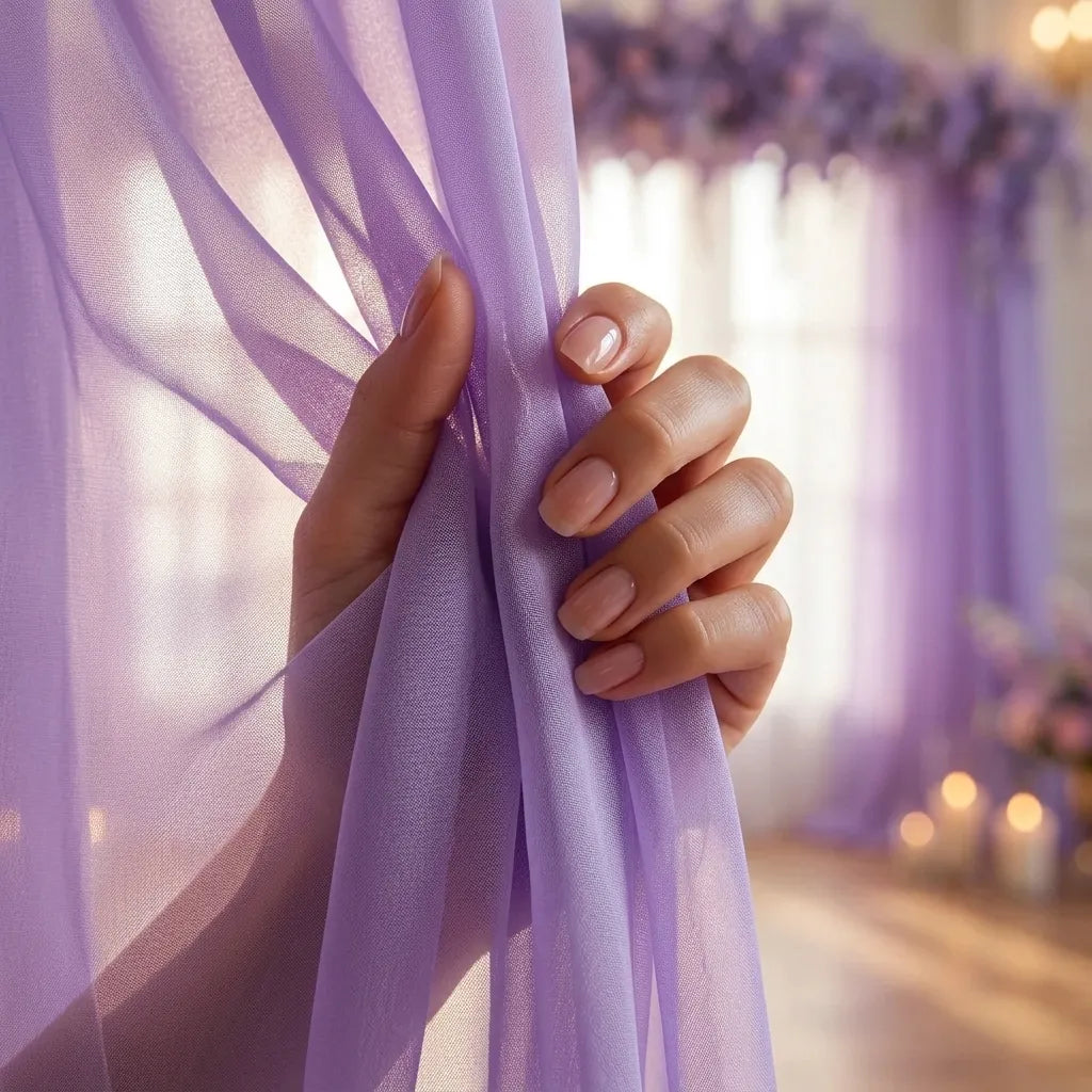 Rideau de Fond Mariage Violet Léger