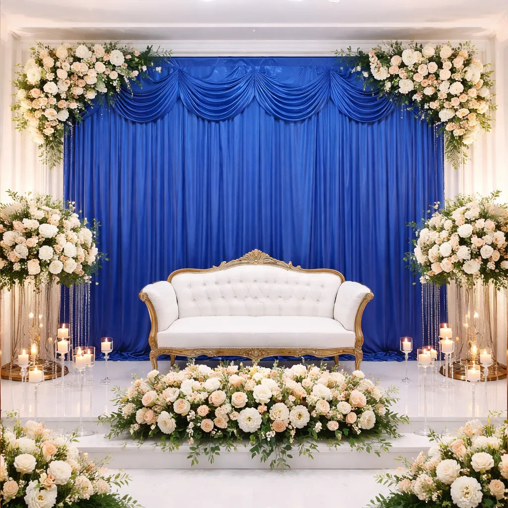 Rideau de Soie à Cantonnière pour Mariage