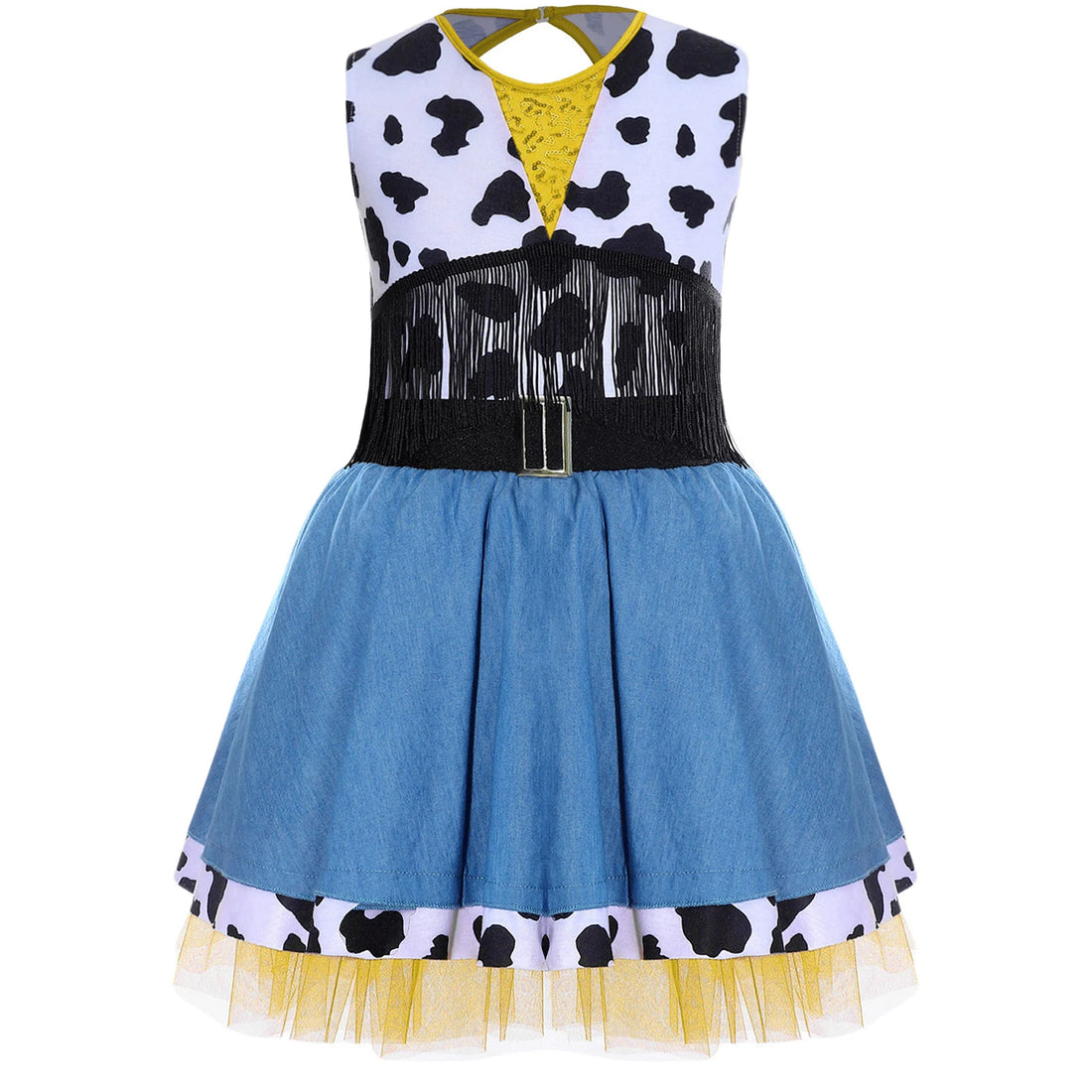 Robe Cowboy Bleue Imprimée Pour Fille stylé
