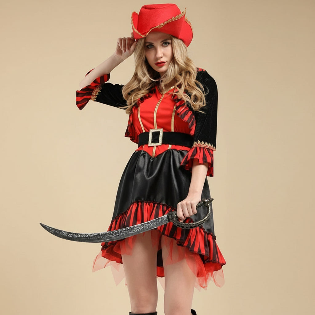 Robe Femme Thème Noir et Rouge