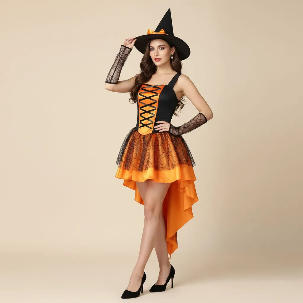 Robe Sorcière Design Orange