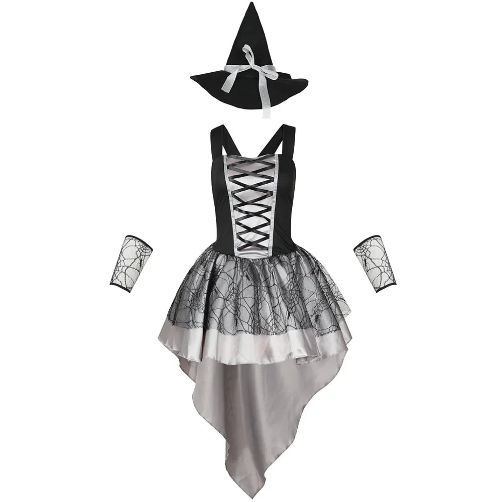 Robe Sorcière Noire et Argentée Design