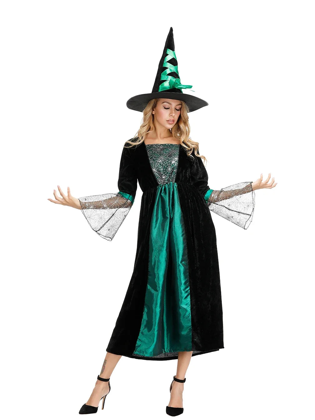 Robe Sorcière Vert et noir