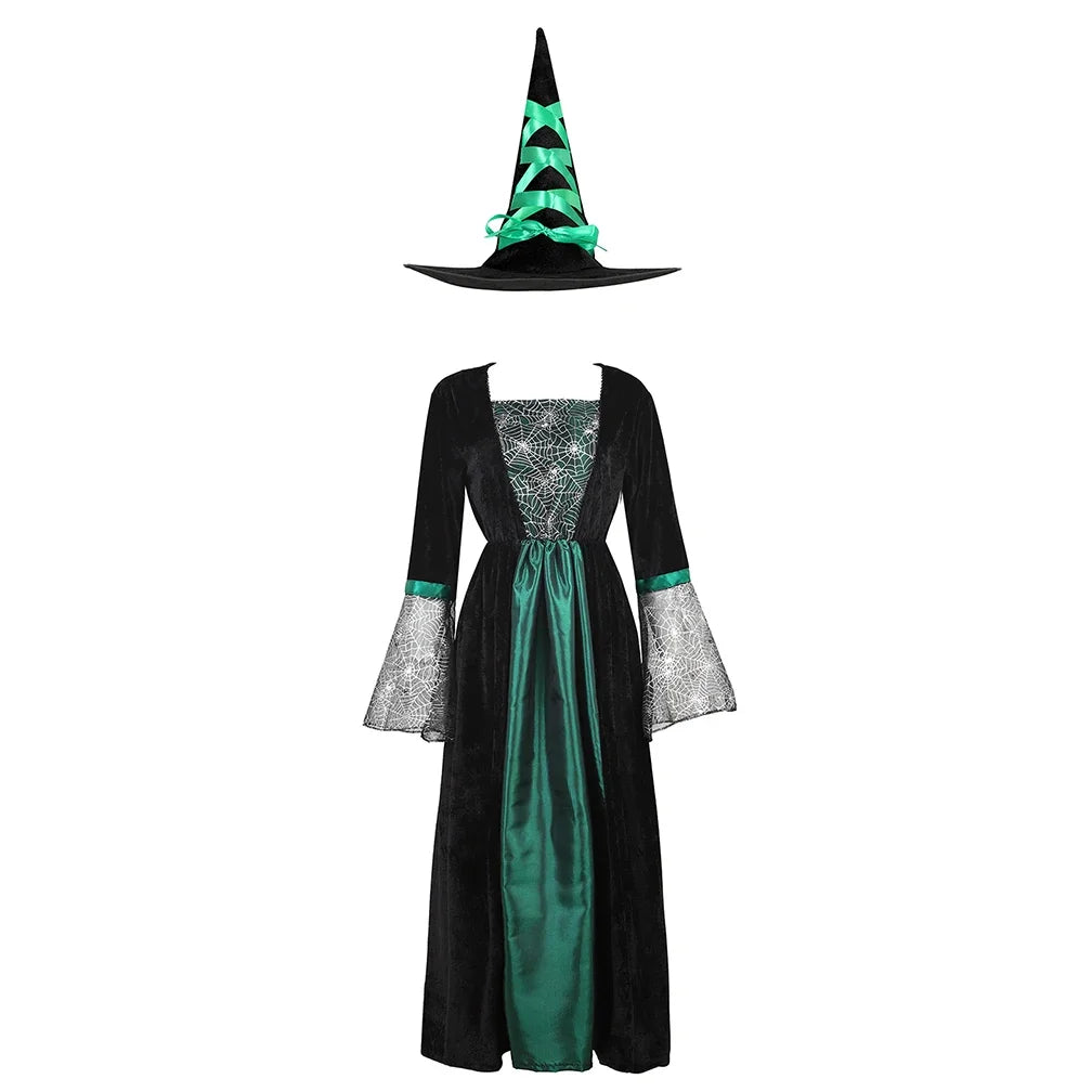 Robe Sorcière Vert et noir