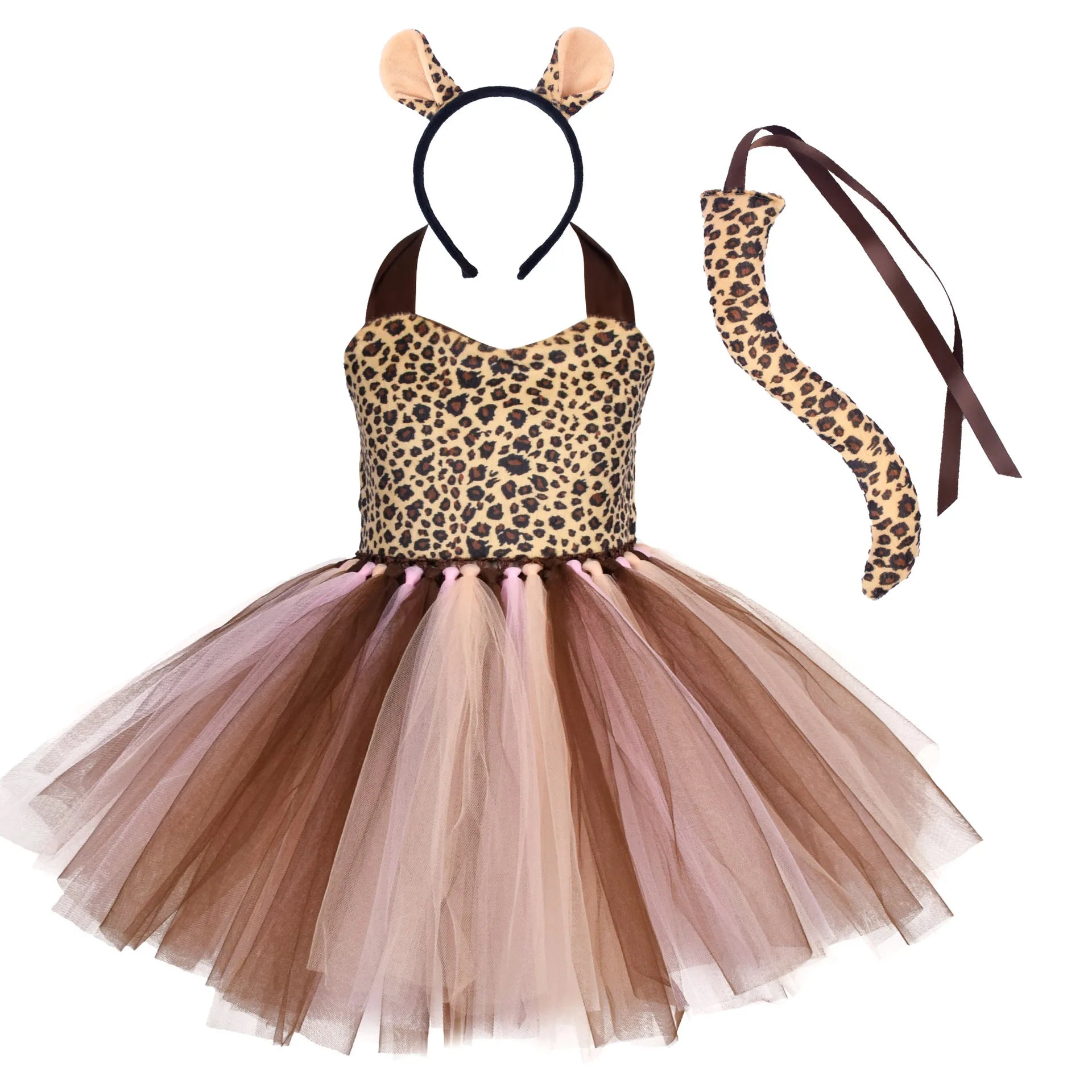 Robe Tutu Léopard Fille Accessoirisée Originale