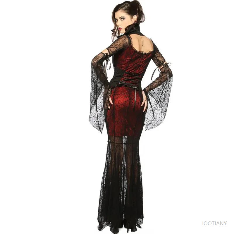 Robe Vampire Dentelle Femme Elégante
