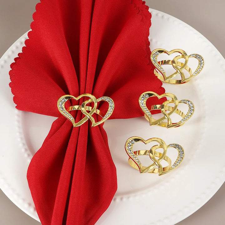 Rond de Serviette Mariage Doré