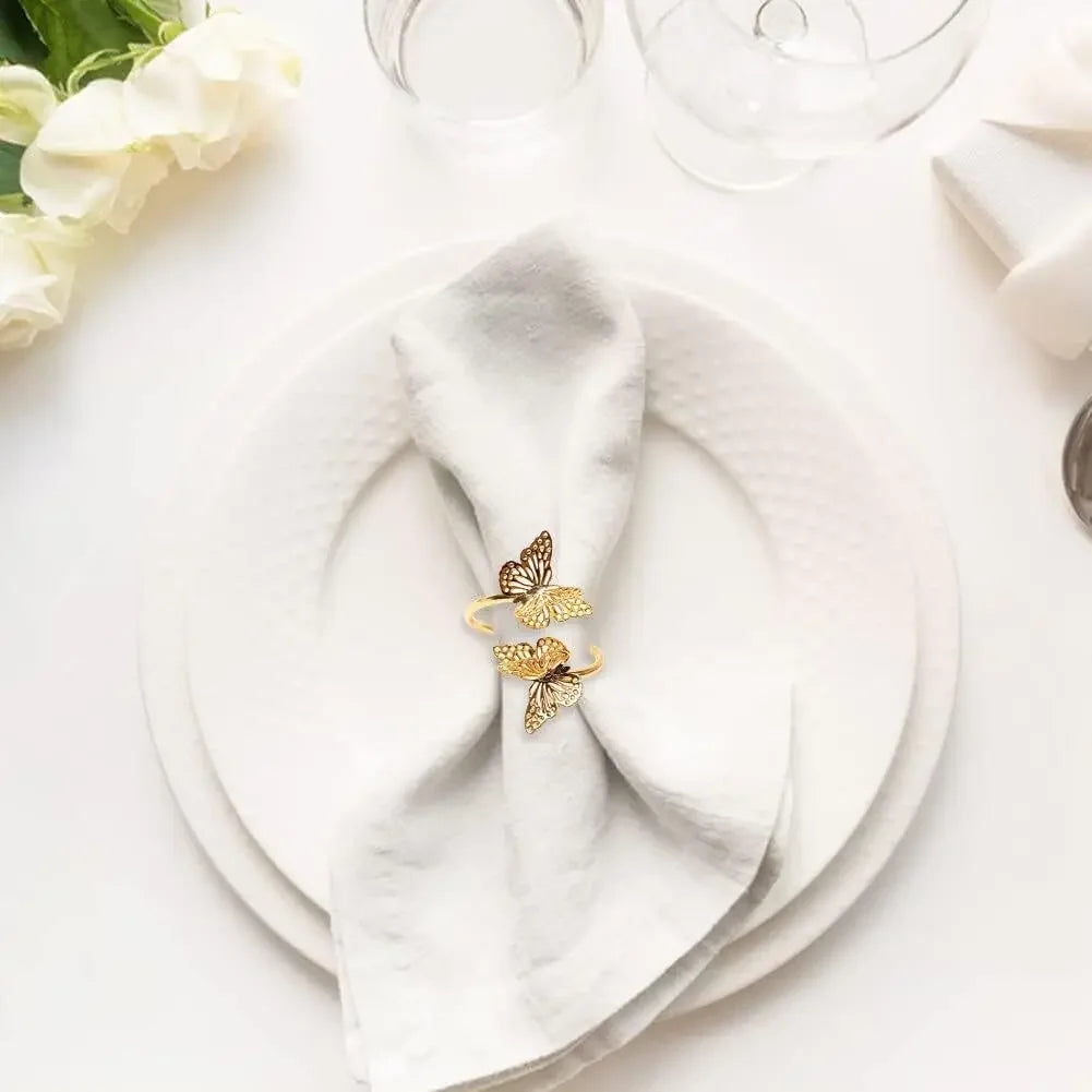 Rond de Serviette Mariage Papillon Classe