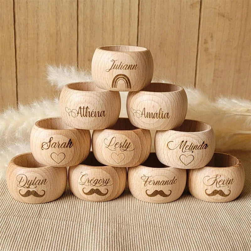 Rond de Serviette Mariage Personnalisé Original