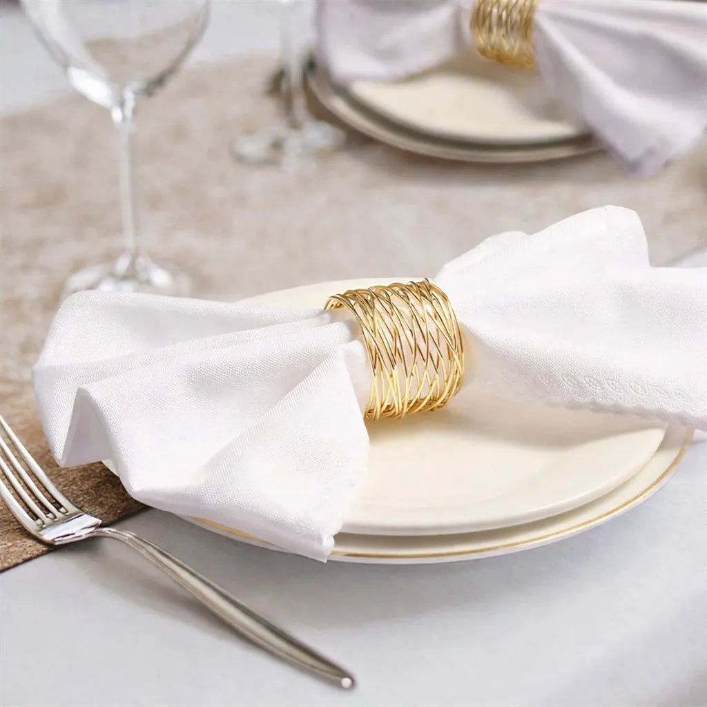Rond de Serviette Mariage Torsadé Elégante