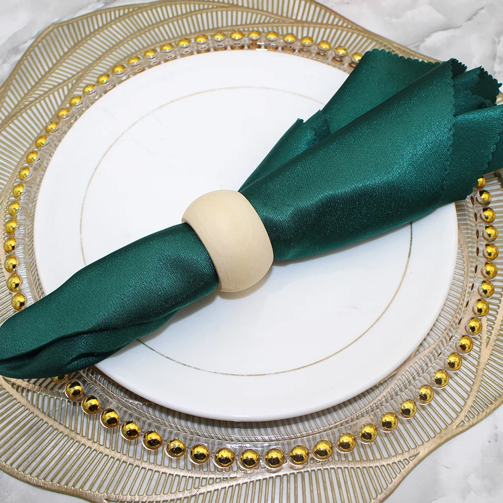 Rond de Serviette Noël en Bois Chic