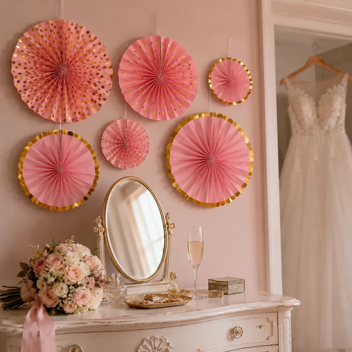 Rosaces Roses et Dorées