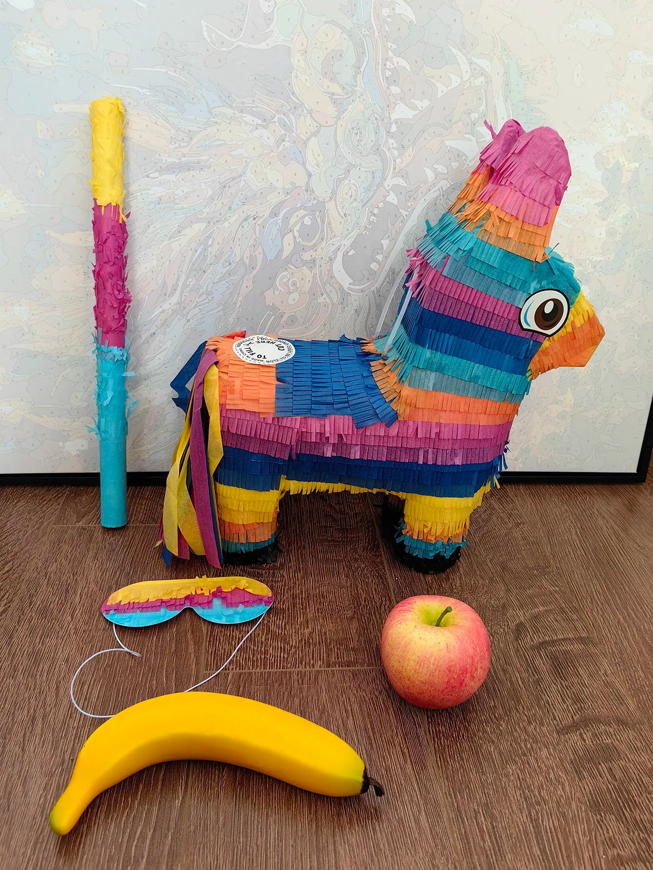 Pinata Anniversaire Âne Multicolore  Arc-en-ceil