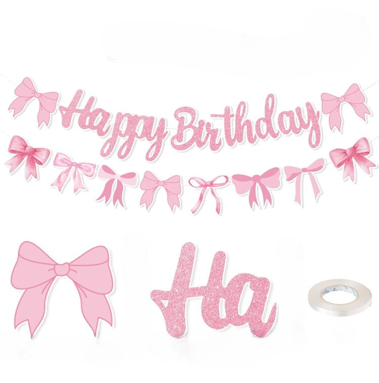 Guirlande Anniversaire Happy Birthday Rose
