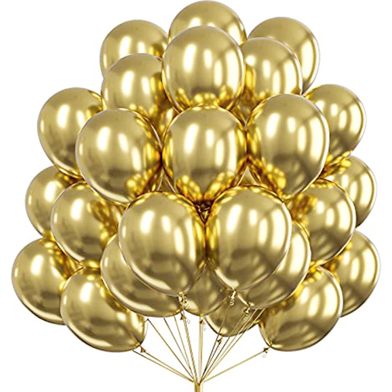 Ballons Anniversaire Métal Doré