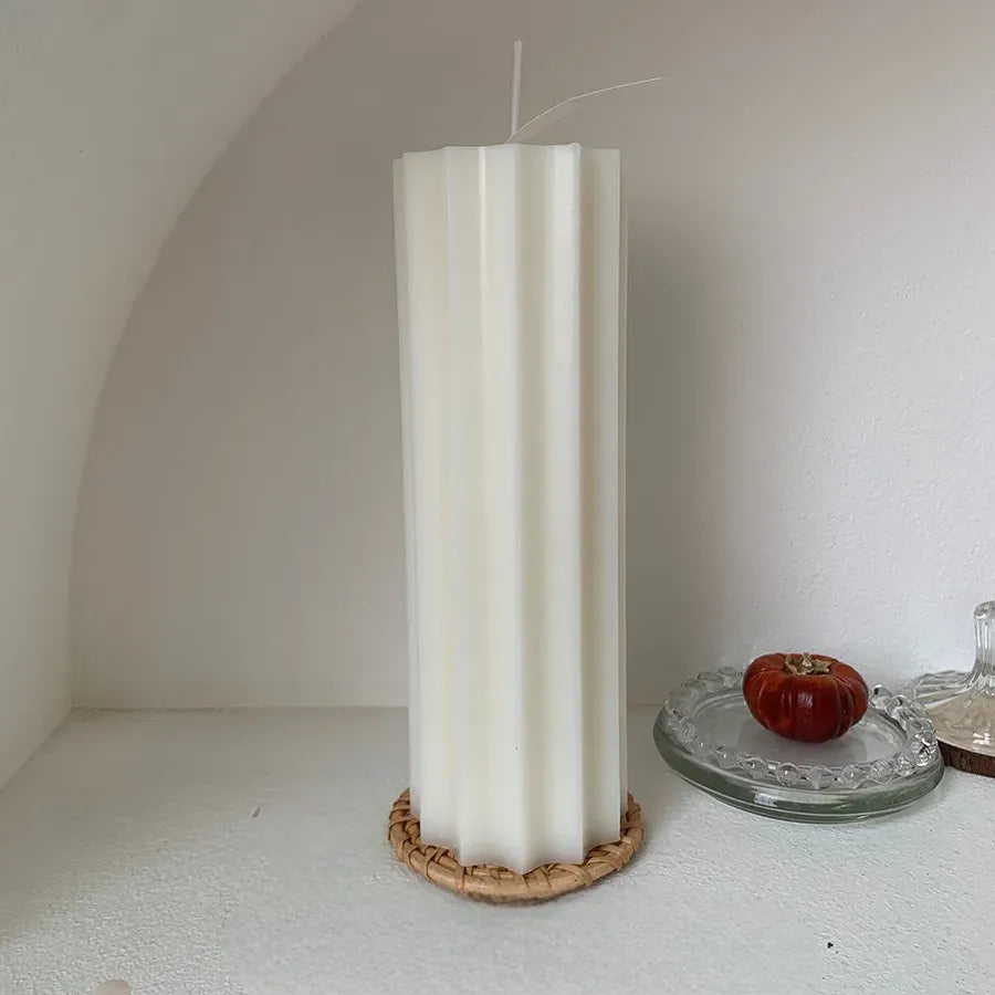 Bougie Mariage Cylindrique Élégante