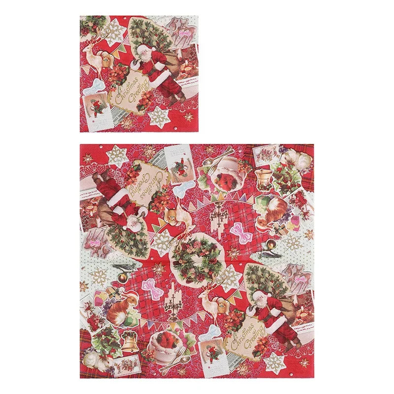 Serviette en Papier Père Noël Élégante