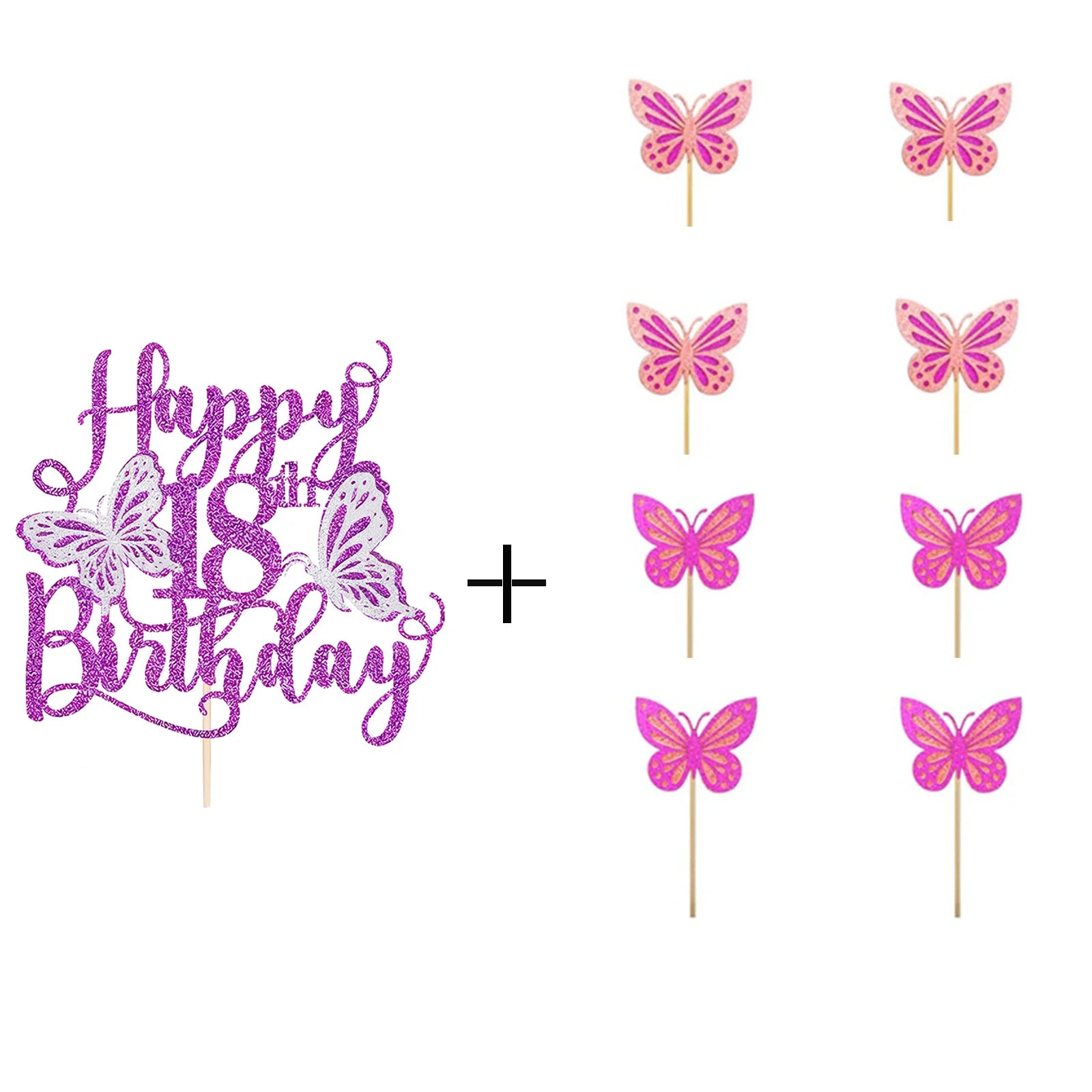 Cake Topper 18 Ans Papillons