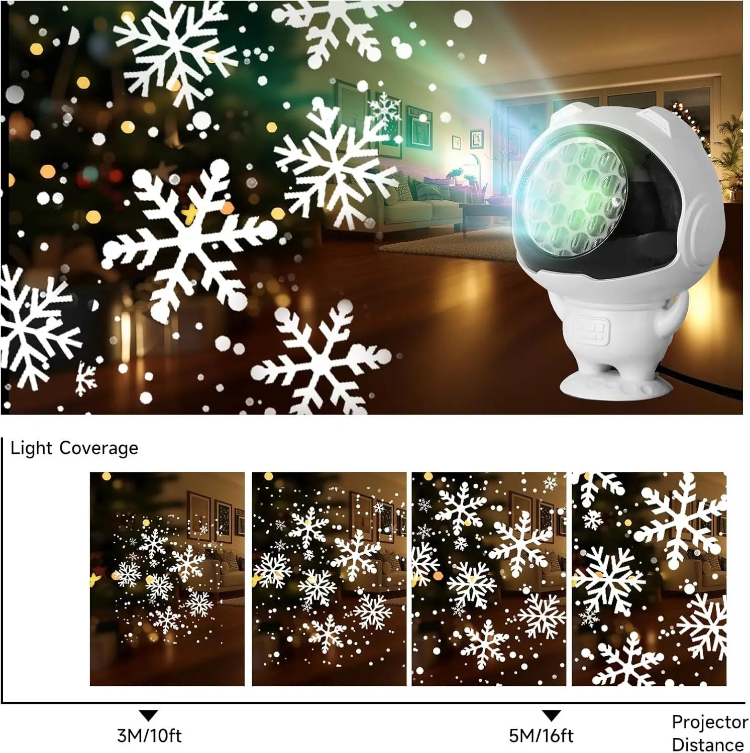Petit Projecteur Flocons De Neige