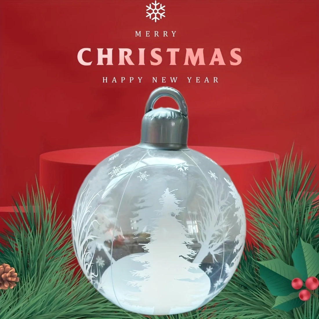 Grande Boule De Noël Décorative Transparente