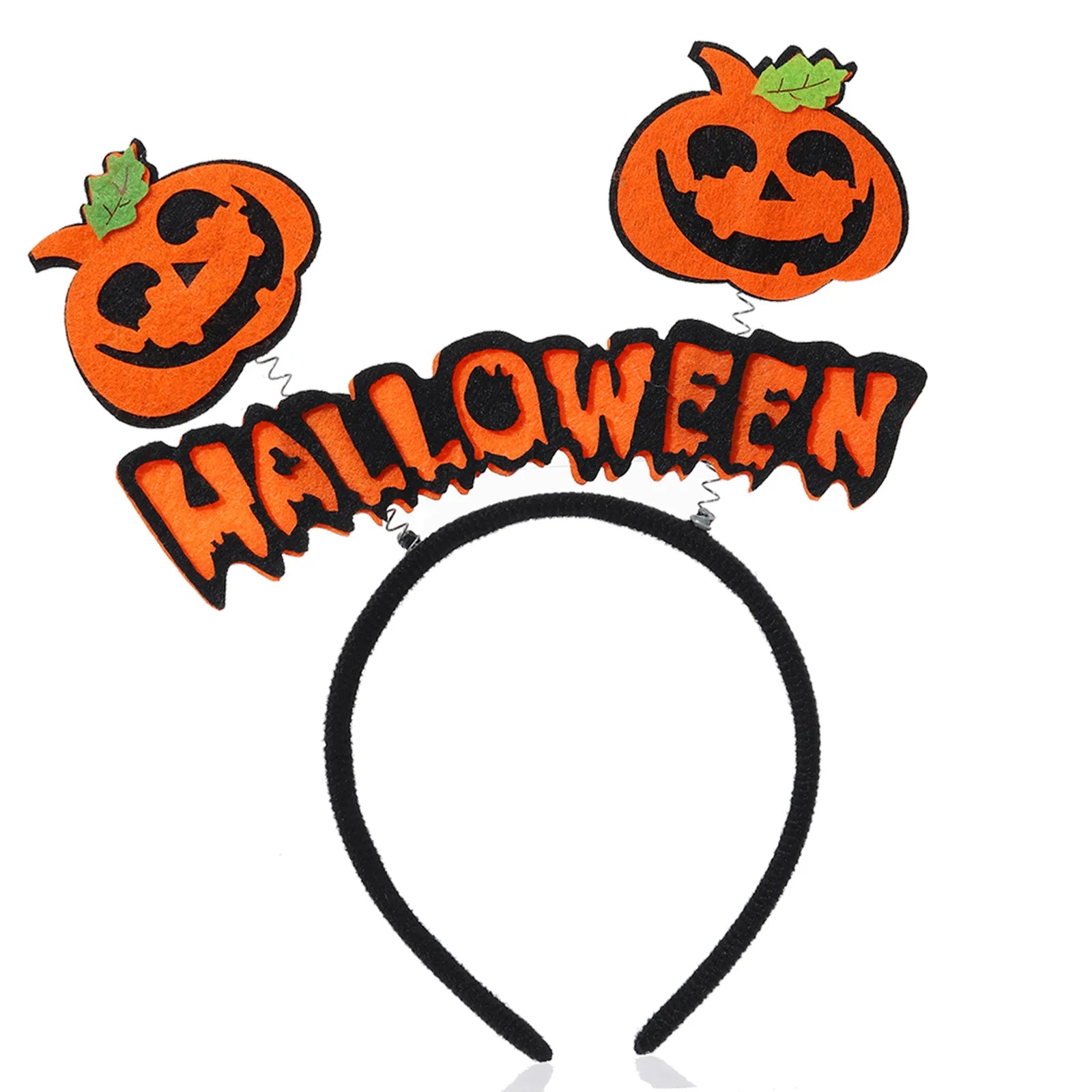 Serre-Tête Motif Halloween Citrouille