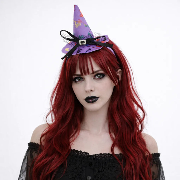 Serre-tête Chapeau Sorcière Violet