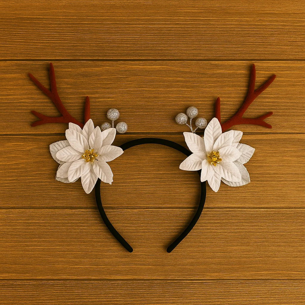 Serre-tête Fleur Argentée