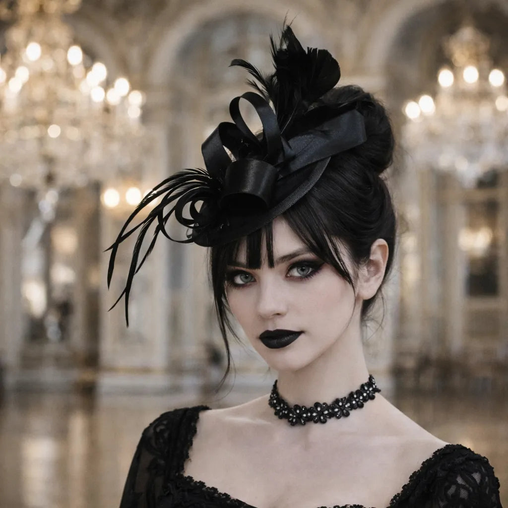 Serre-tête Noire Gothique Élégant Halloween