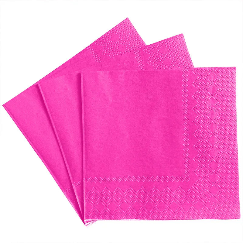 Serviette Anniversaire Fuchsia