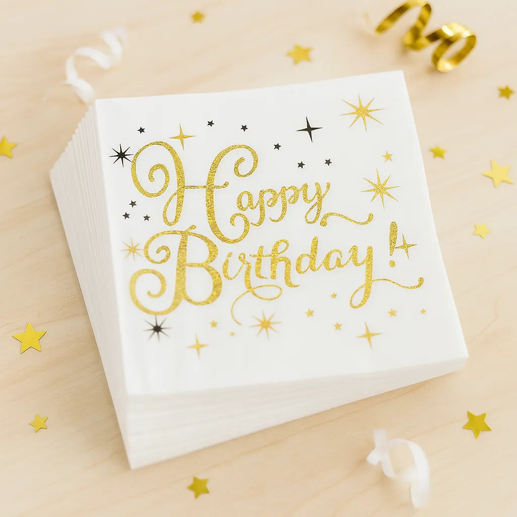 Serviette Anniversaire Happy Birthday 1