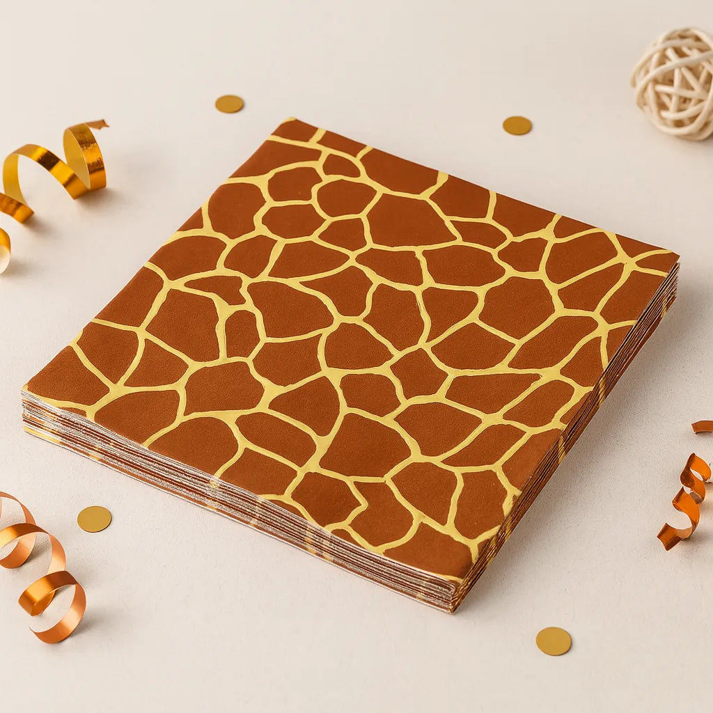 Serviette Anniversaire Imprimé Girafe 1