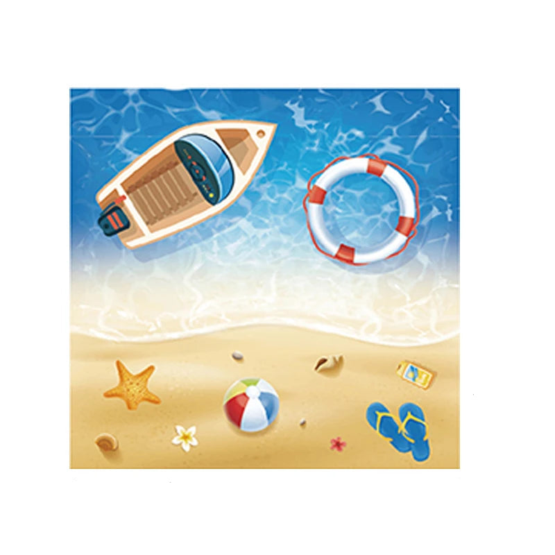 Serviette Anniversaire Plage
