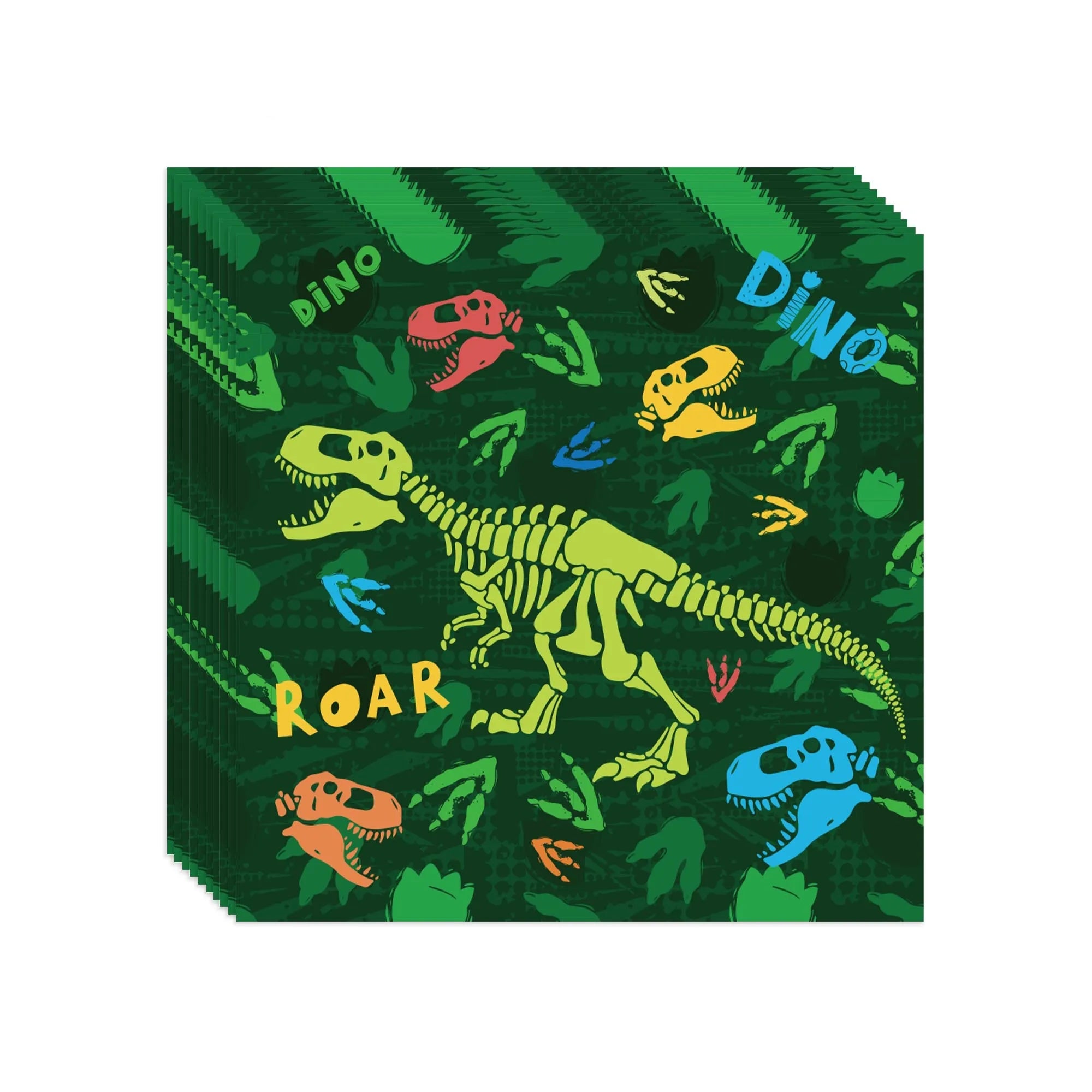 Serviette Dinosaure Vert 