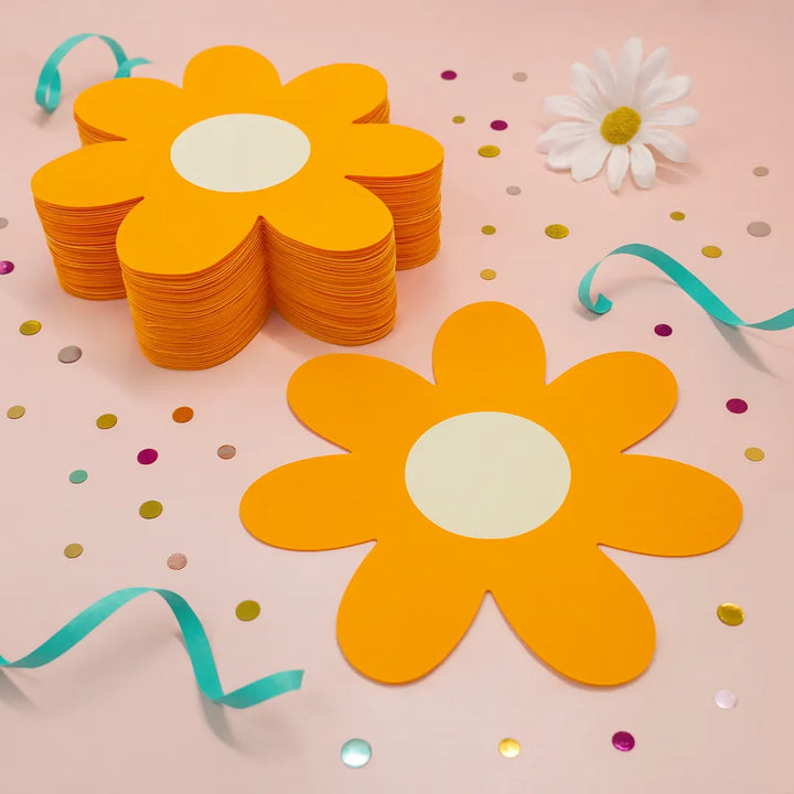 Serviette En Papier Fleur Jaune 1