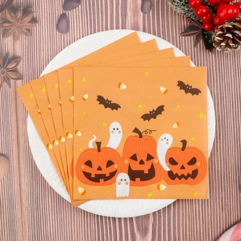 Serviette Halloween Orange