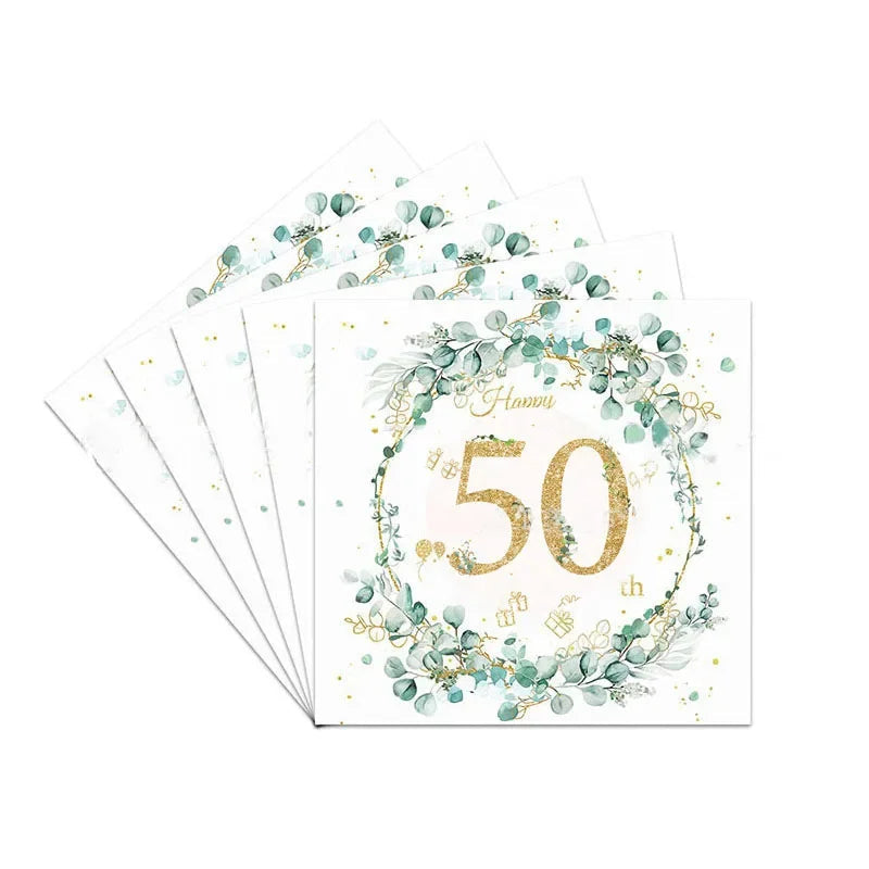 Serviette Jetable 50th Eucalyptus