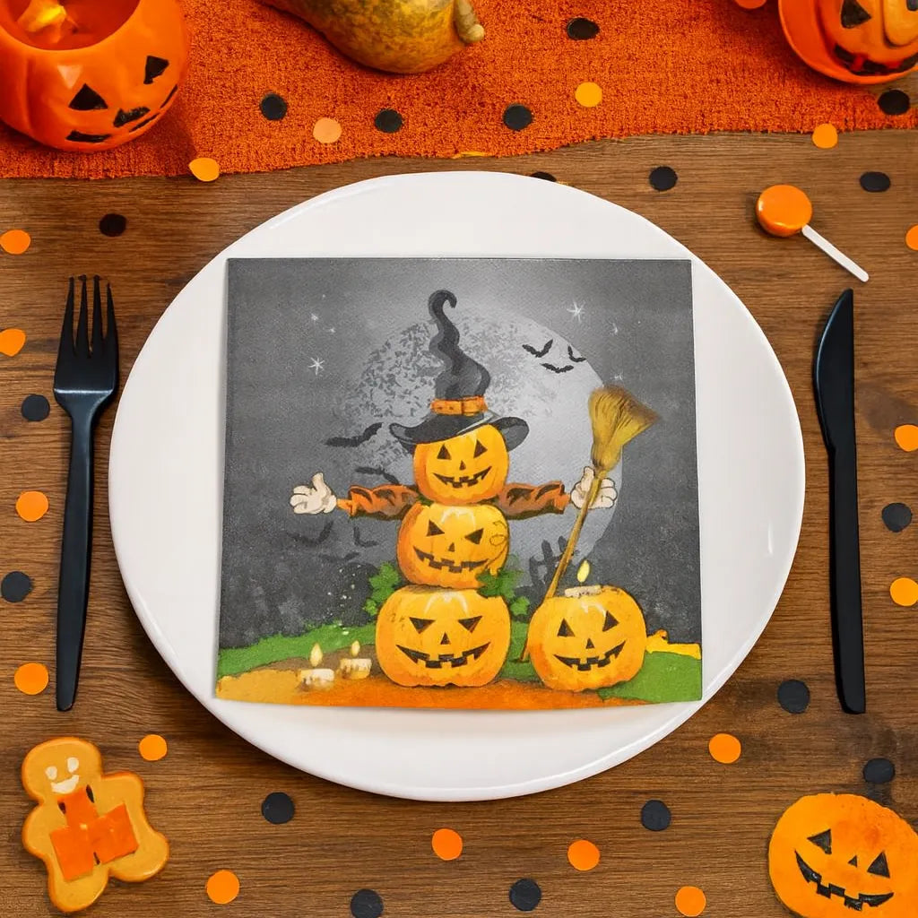 Serviette Jetable Citrouilles Design